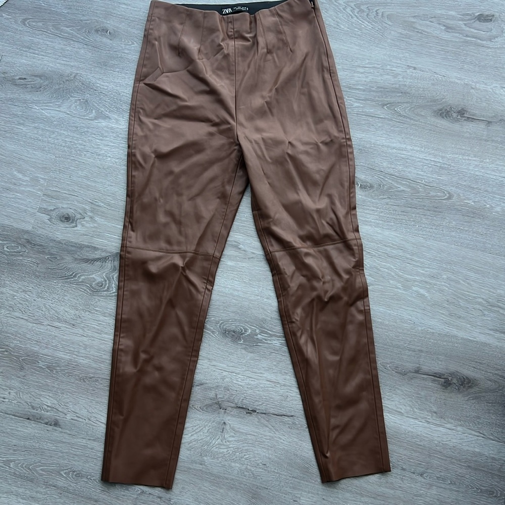 Zara faux leather pants